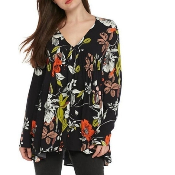 Free People Bella Printed Floral Tunic - Picture 1 of 8